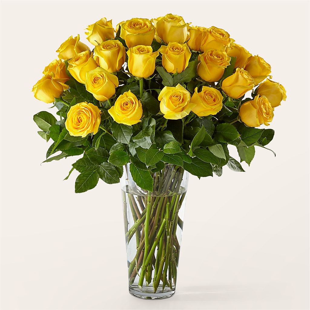 Long Stem Yellow Rose Bouquet – CELEBRATE SHOP & DECOR LLC, Lilburn GA
