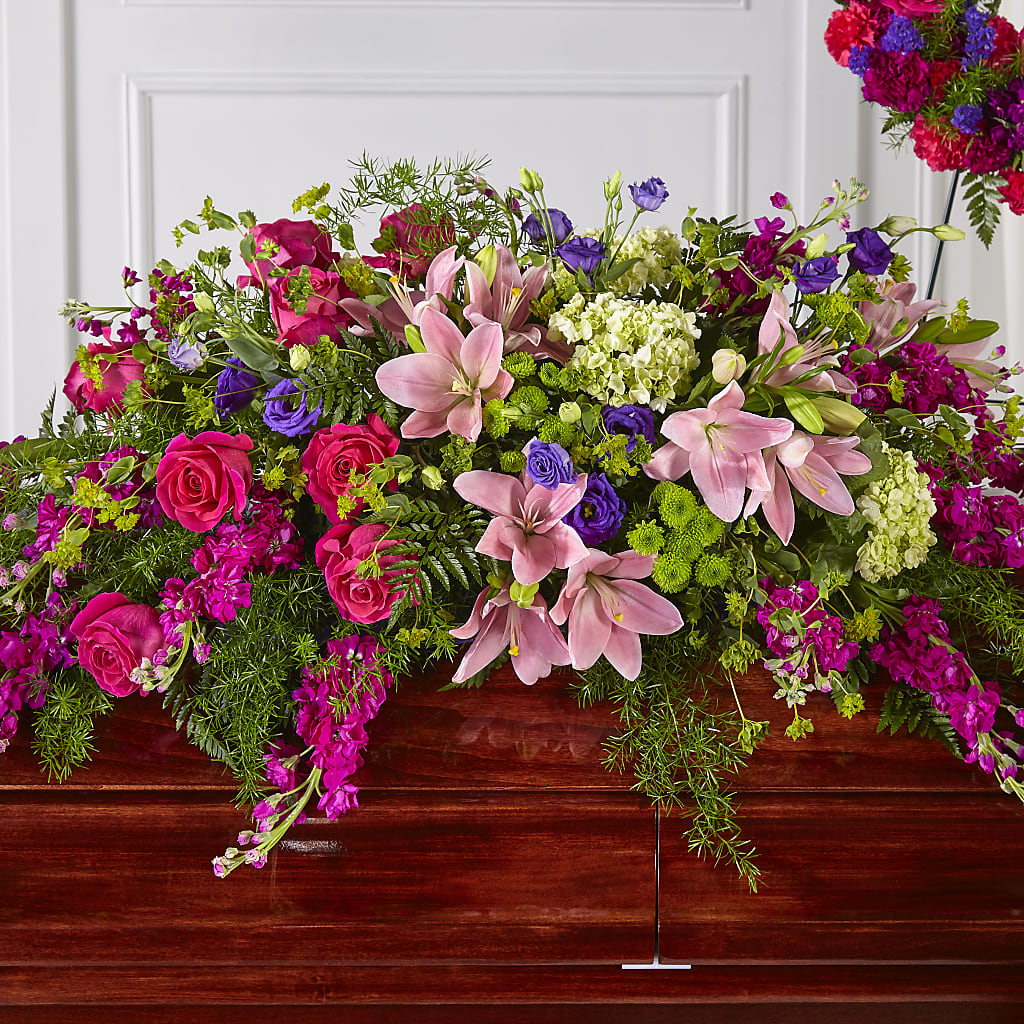 Radiant Tribute Casket Spray – CELEBRATE SHOP & DECOR LLC, Lilburn GA