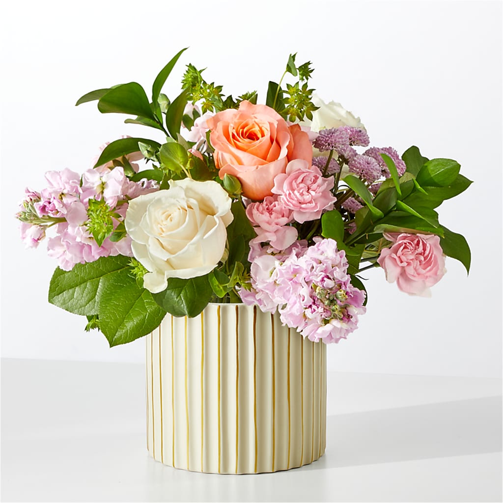 French Market Bouquet with Ivory Vase – CELEBRATE SHOP & DECOR LLC, Lilburn GA