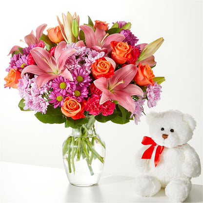 One and Only Bouquet and Bear Bundle – CELEBRATE SHOP & DECOR LLC, Lilburn GA