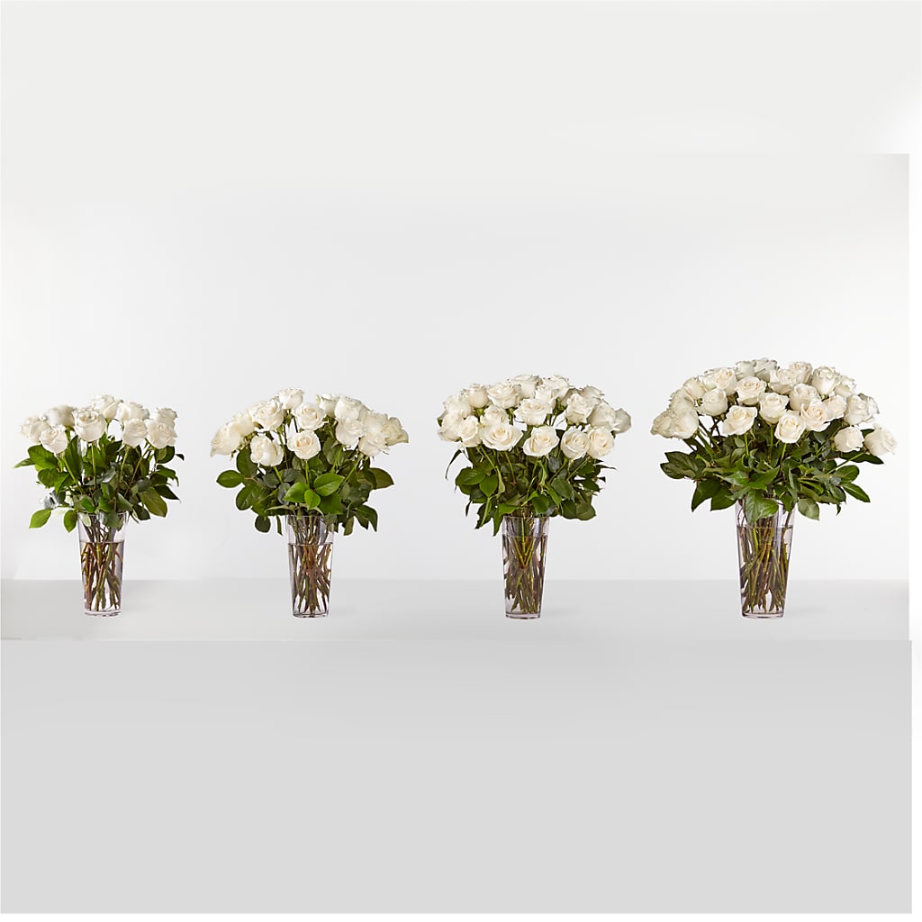 Long Stem White Rose Bouquet – CELEBRATE SHOP & DECOR LLC, Lilburn GA