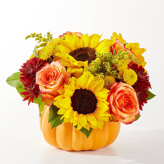 Golden Gourd Pumpkin Bouquet – CELEBRATE SHOP & DECOR LLC, Lilburn GA