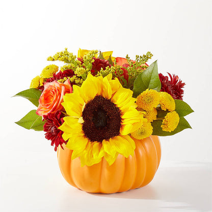 Golden Gourd Pumpkin Bouquet – CELEBRATE SHOP & DECOR LLC, Lilburn GA