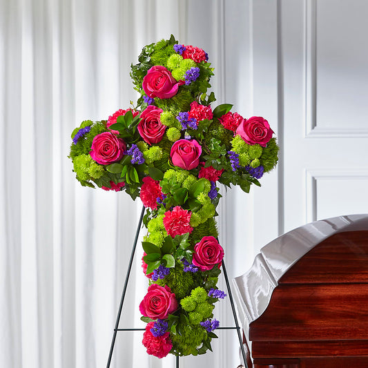 Tribute Rose Floral Cross – CELEBRATE SHOP & DECOR LLC, Lilburn GA