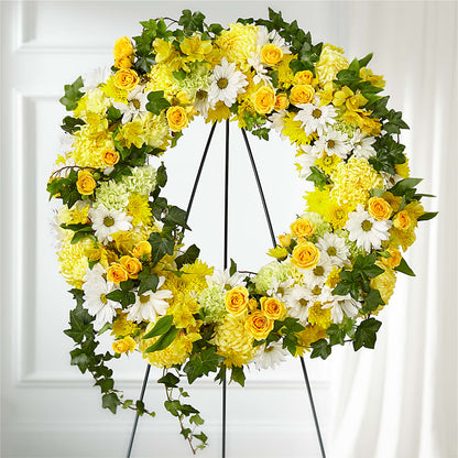 Golden Remembrance Wreath – CELEBRATE SHOP & DECOR LLC, Lilburn GA