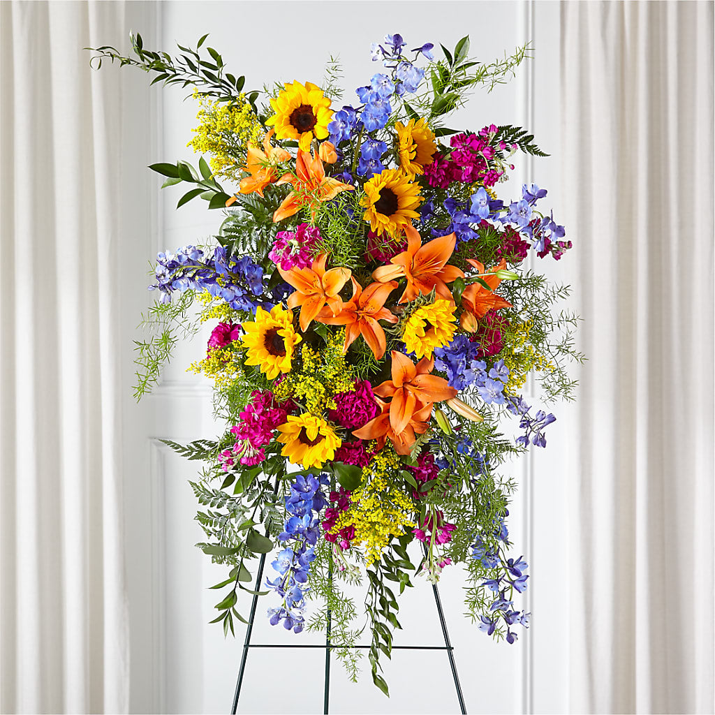 Sunlit Memories Standing Spray (Standard) – CELEBRATE SHOP & DECOR LLC, Lilburn GA