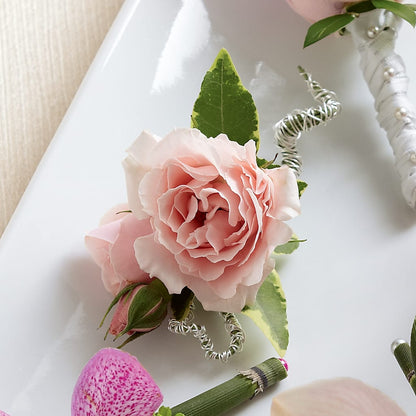 Pink Spray Rose Boutonniere – CELEBRATE SHOP & DECOR LLC, Lilburn GA